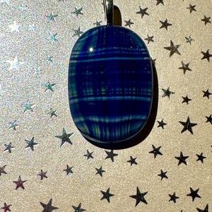 Fused glass “plaid”